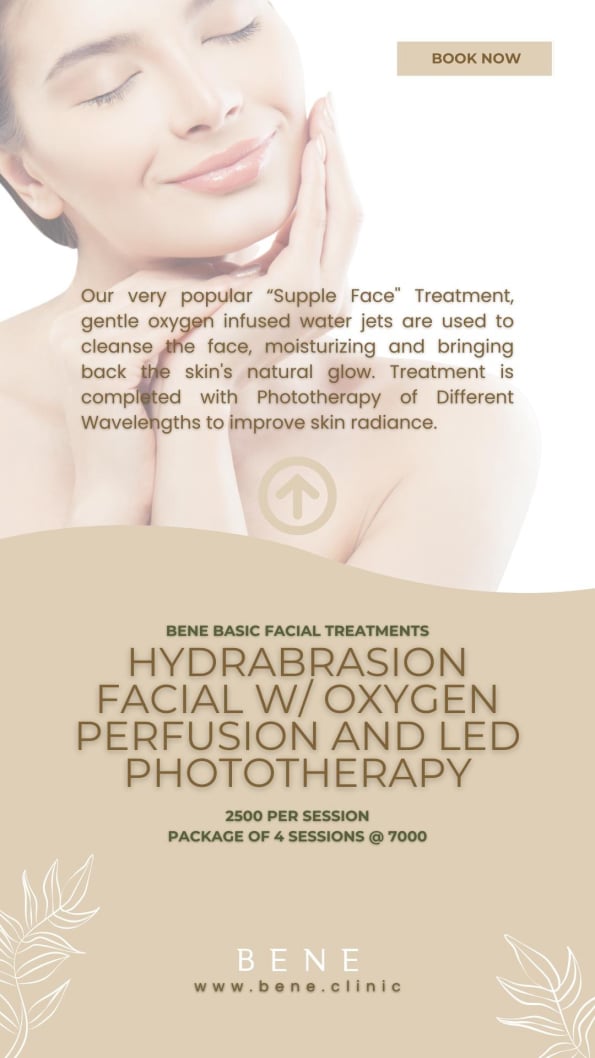 HYDRABRASION FACIAL W OXYGEN PERFUSION AND LED PHOTOTHERAPY